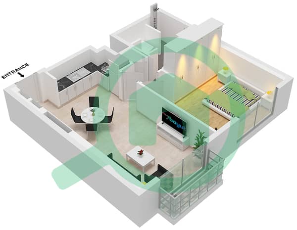 Type H1 Unit 5,8 Floor 44