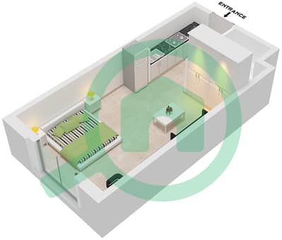 Silicon Gates 1 - Studio Apartments Type/Unit C  / Unit 2 Floor 10 Floor plan