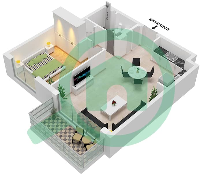 Гольф Гранд - Апартамент 1 Спальня планировка Тип/мера 1A/UNIT 1,3 FLOOR PODIUM Type 1A Unit 1,3,18-19 Floor Podium 
Unit 11,9 Floor 1 
Unit 9,11 Floor 2-8 
Unit 8,10 Floor 9-15 
Unit 19 Floor 9-10 
Unit 18 Floor 11-12

1A/Unit 1,3 Floor Podium interactive3D