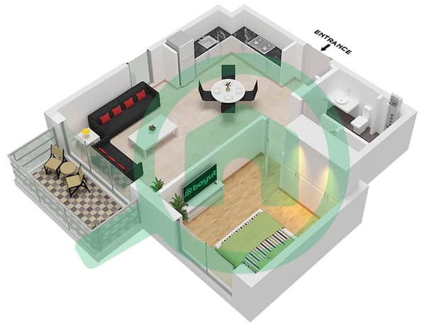 Type 1C Unit 9 Floor Podium 
Unit 14 Floor 1-8 
Unit 13 Floor 9-10
Unit 12 Floor 11-15

1C/Unit 9,12 Floor Podium