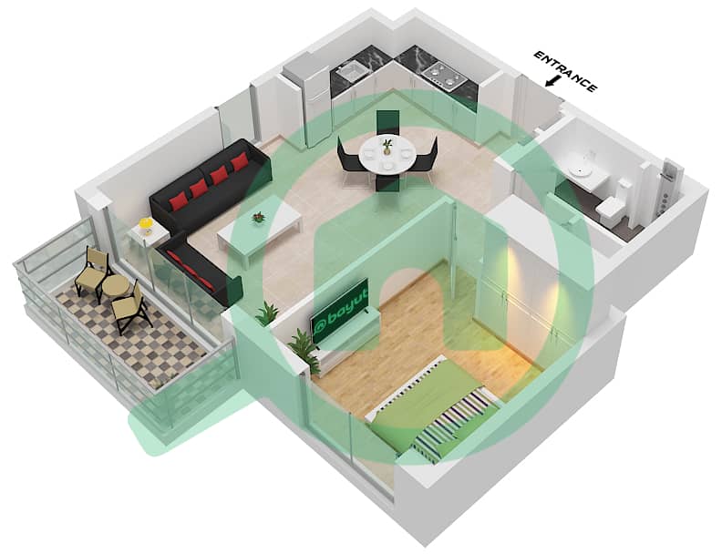 Гольф Гранд - Апартамент 1 Спальня планировка Тип/мера 1C/UNIT 9,12 FLOOR PODIUM Type 1C Unit 9 Floor Podium 
Unit 14 Floor 1-8 
Unit 13 Floor 9-10
Unit 12 Floor 11-15

1C/Unit 9,12 Floor Podium interactive3D