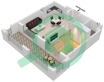 Granada - 1 Bedroom Apartment Type A3 Floor plan