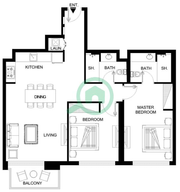 Unit 5 Floor 2-19,21-33
Unit 2 Floor 20