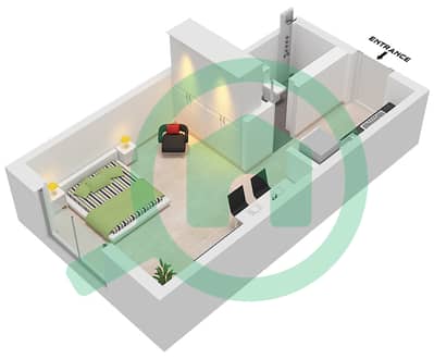 Manarat Living II - Studio Apartment Type 3 Floor plan