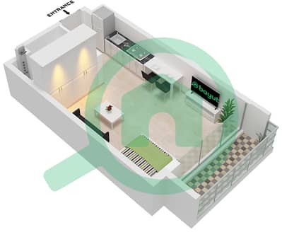 Samana Waves 2 - Studio Apartment Unit 8 FLOOR 2-14 Floor plan