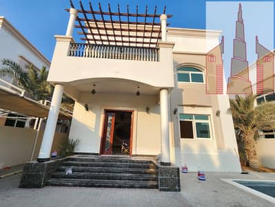 4 Bed room Majlis Hall  with swimming pool like new  Maids room Balcony 120k