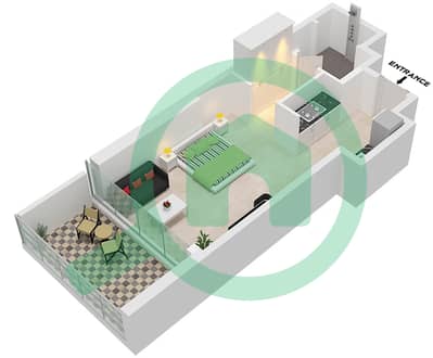 المخططات الطابقية لتصميم النموذج / الوحدة A  / UNIT 4 FLOOR 1-15 شقة استوديو - ذا كيسايد