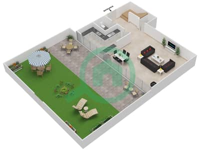 المخططات الطابقية لتصميم النموذج 4 فیلا 2 غرفة نوم - ذا ووترفرونت