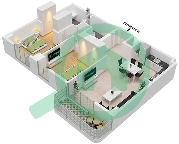 Type 2G Unit 2 Floor 8-10 
Unit 3,14 Floor 6,7 
Unit 7,18 Floor 2-5