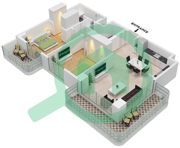 Type 3I Unit 1 Floor 6-10 
Unit 13 Floor 6-7 
Unit 5,17 Floor 2-5
