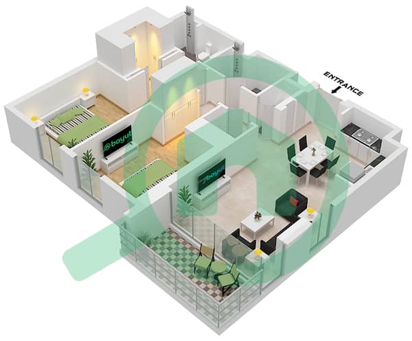 Type 1A Unit 12 Floor 2-9
Unit 11 Floor 10-11
Unit 10 Floor 12-13
Unit 9 Floor 14