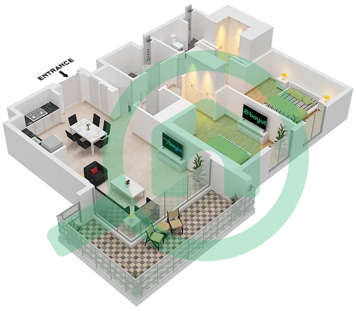 Парксайд Вьюс - Апартамент 2 Cпальни планировка Тип/мера 4A/UNIT 10-13 FLOOR 1-14 Type 4A Unit 8 Floor 1
Unit 13 Floor 2-9
Unit 12 Floor 10-11
Unit 11 Floor 12-13
Unit 10 Floor 14 interactive3D