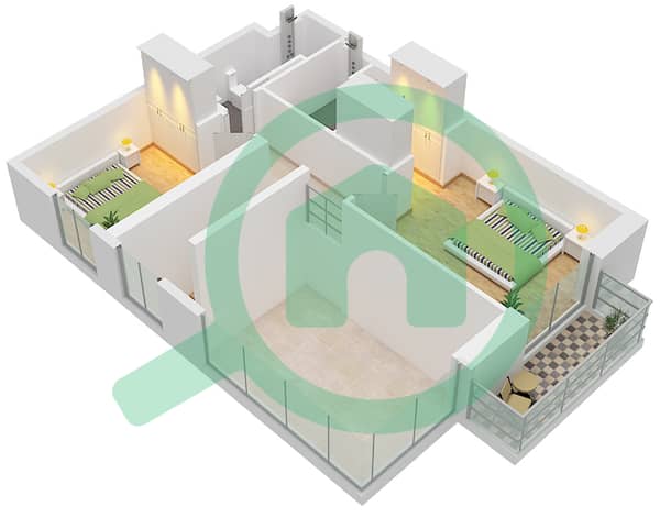 Type 1A Unit 19 Upper Floor 8
Unit 18,30 Upper Floor 10