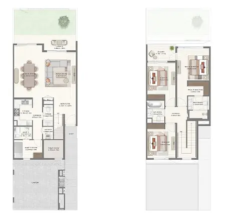 3 BR floor plan