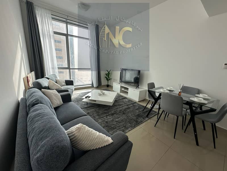 For monthly rent, two rooms and a hall in Ajman Corniche, large areas