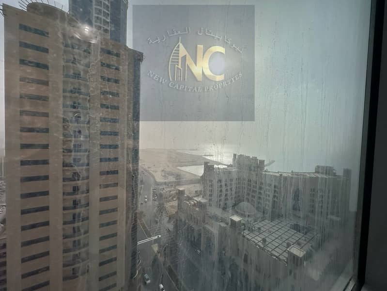 For monthly rent, two rooms and a hall in Ajman Corniche, large areas