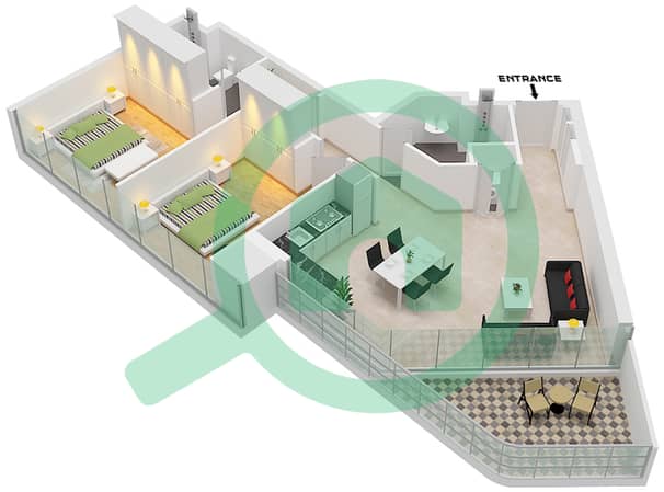Type B Unit 3 Floor 7-24,26-48