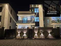 For sale, a villa with the largest setback area in Ajman, with personal finishing, two floors and a roof, freehold for all nationalities