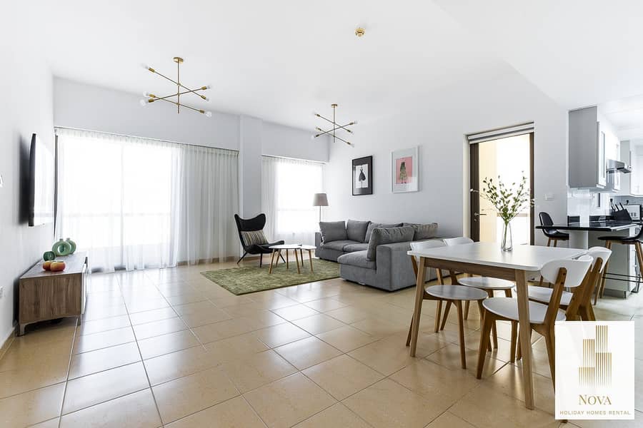 Bills Included! Serviced 1 BR Full Sea View JBR