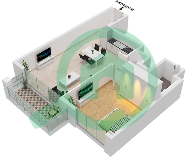 Type 1A Unit 5 Podium 2-3 
Unit 8 Floor 1-17,20-36 
Unit 7 Floor 37-38