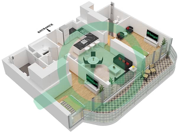 Type 2 Unit W04 Floor 1-7 E06 Floor 2-12