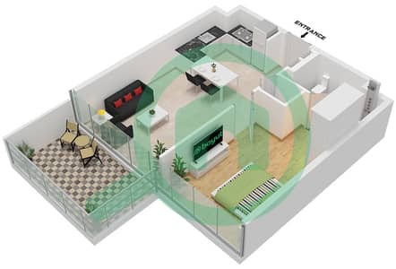 Nautica Two - 1 Bedroom Apartment Type/unit A/UNIT 6 FLOOR 7-24,26-49 Floor plan