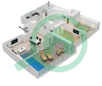 Harbour Lights - 2 Bedroom Apartment Type 3 FLOOR 52 Floor plan