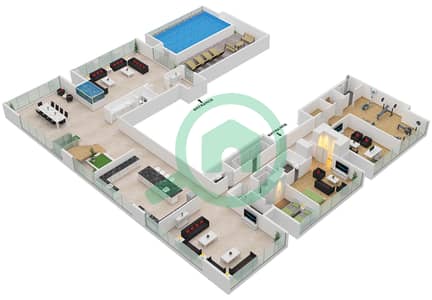 Burj Binghatti Jacob & Co Residences - 5 Bedroom Penthouse Type ASTRONOMIA Floor plan