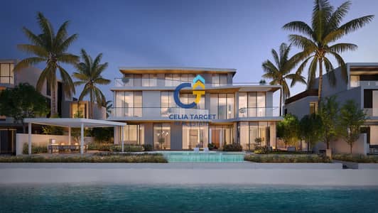 فیلا 7 غرف نوم للبيع في نخلة جبل علي، دبي - 66a7a89e5ffb874933eb0c16_02-SV-A Rendering - Exterior Beach-side 2023-09-19 04_48_35. jpg