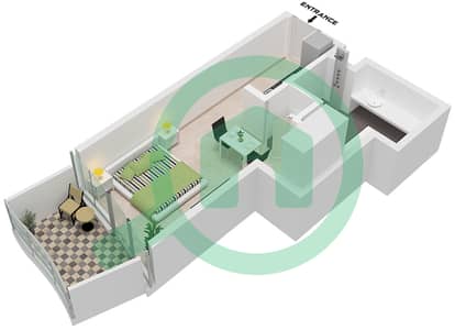 Canal Crown - Studio Apartment Type H1 FLOOR 2 Floor plan