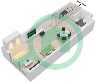 栀子花1号楼 - 单身公寓单位13 FLOOR 2戶型图