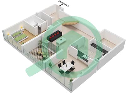 Lamar Residence - 3 Bedroom Apartment Type D Floor plan