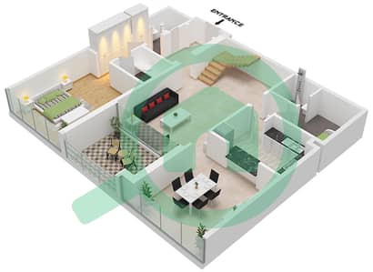 Lamar Residence - 4 Bedroom Apartment Type E Floor plan