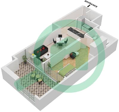 Capital Bay Tower A - 1 Bed Apartments Unit 1605 Floor plan