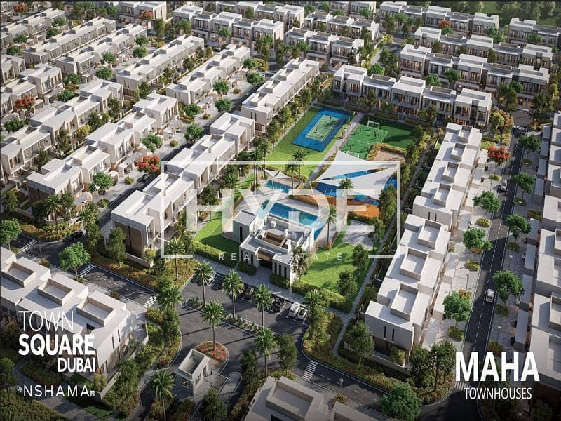位于城市广场，马哈联排别墅 3 卧室的联排别墅 2600000 AED - 10109664