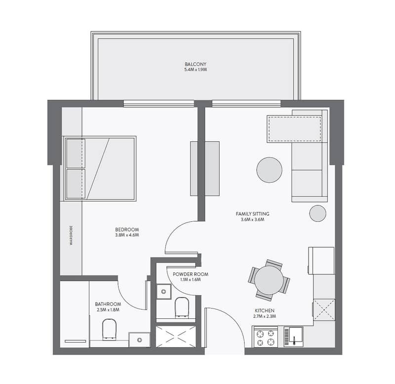 14 Flor Plan 1 BR. JPG