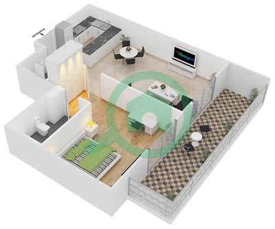 Alcove - 1 Bed Apartments Type A2 Floor plan
