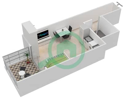 Elite Sports Residence 8 - Studio Apartment Unit 1 Floor plan