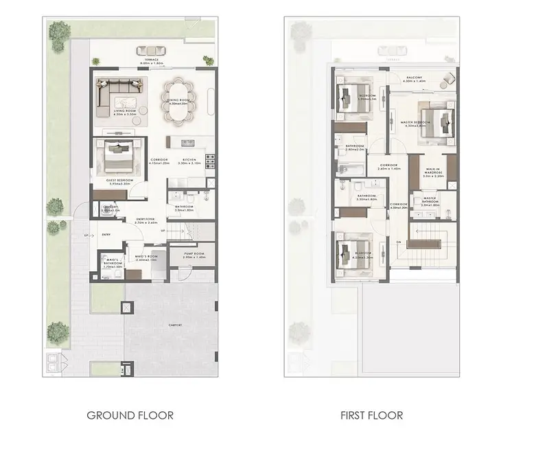 4 BR floor plan