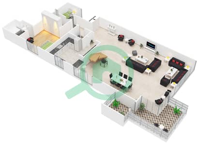 La Riviera - 4 Bedroom Apartment Type C Floor plan