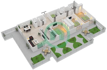 May Residence - 3 Bed Apartments Type D Floor plan