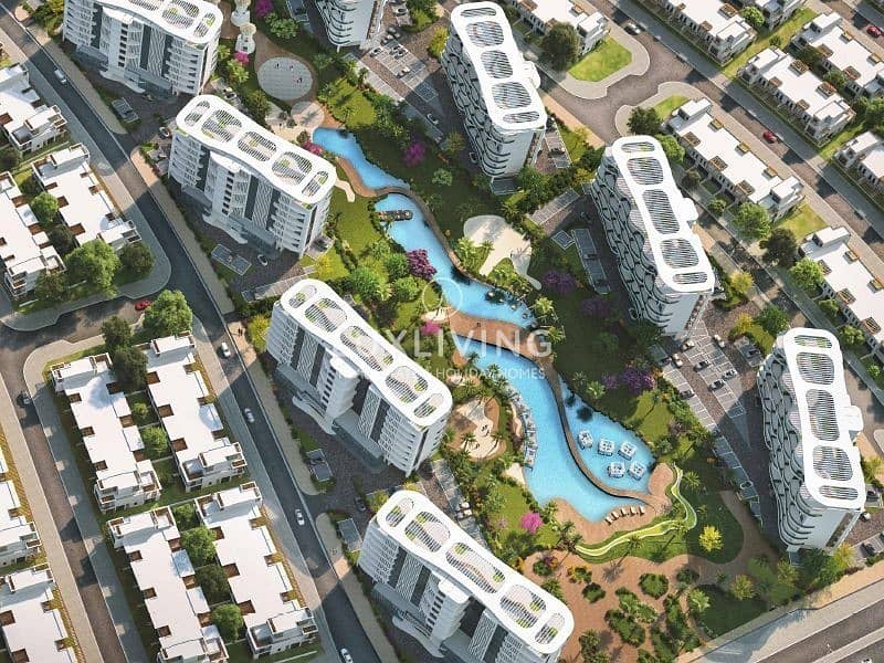 位于大马士革湖住宅，Lagoon Views 1 卧室的公寓 1500000 AED - 10154895