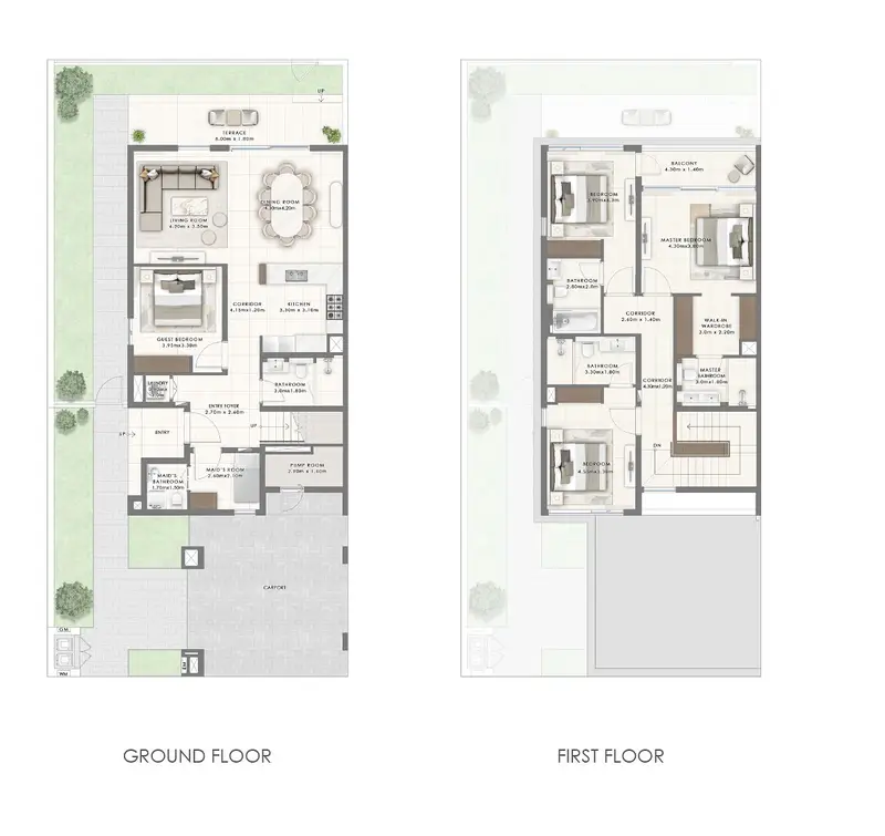 4 BR floor plan