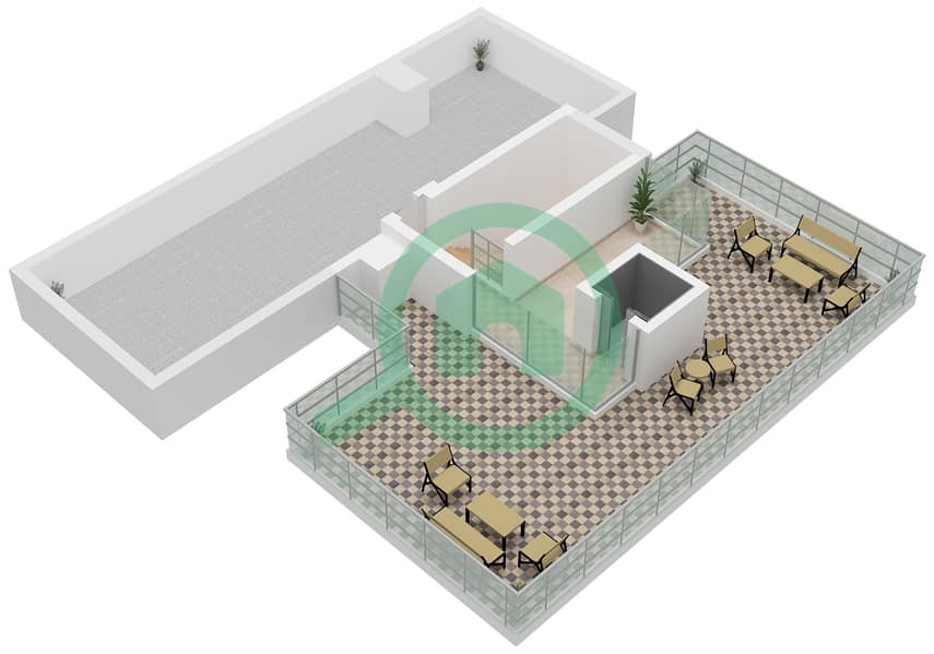 谦恭山顶别墅 - 5 卧室别墅类型3戶型图 Type 3 Floor Top Floor interactive3D