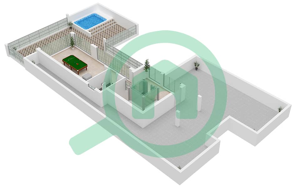 Morocco - 5 Bedroom Villa Type LV-55K Floor plan Type LV-55k Second Floor interactive3D