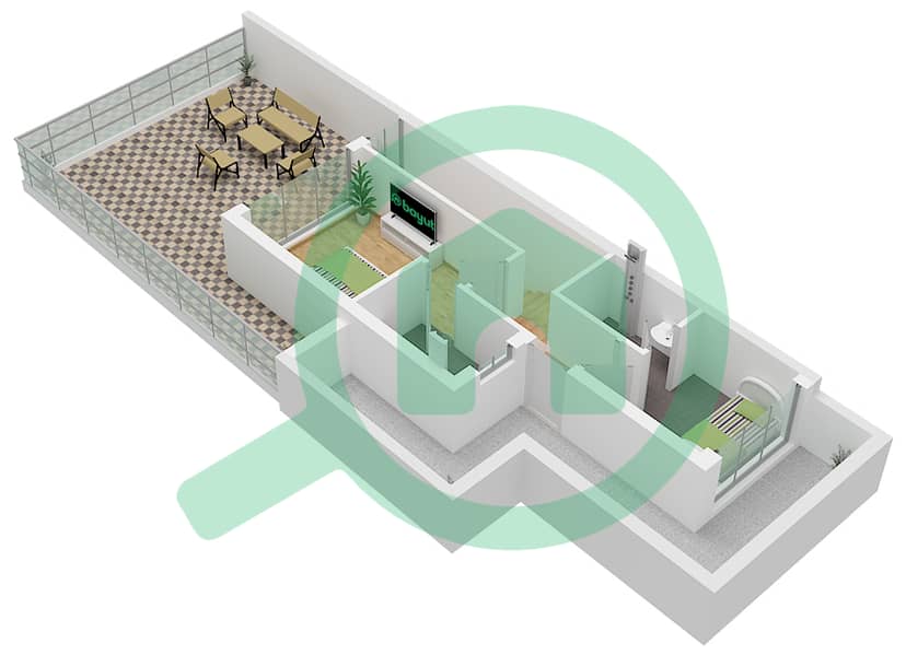 Morocco - 5 Bedroom Townhouse Type/unit LTH-5K / END UNIT Floor plan "Type LTH-5K 
End Unit Second Floor" interactive3D