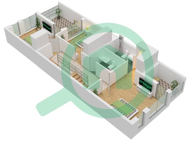 "Type LTH-5K 
Middle Unit First Floor"