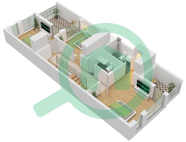 "Type LTH-4K 
Middle Unit First Floor"