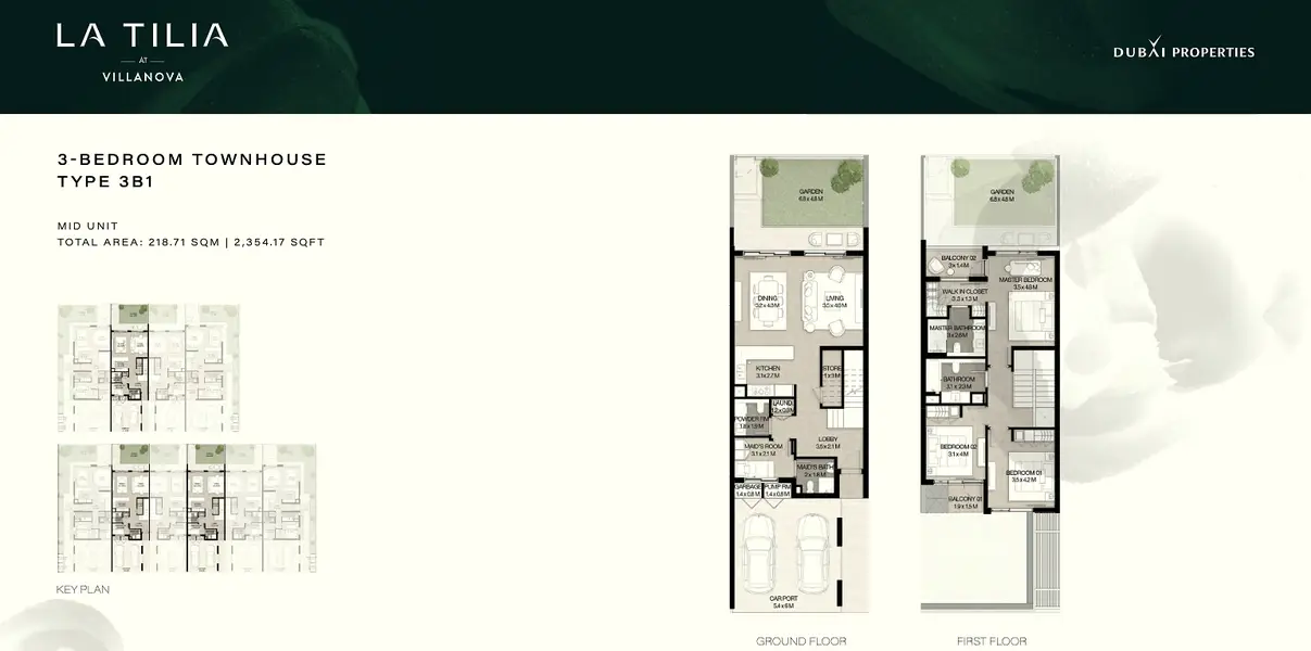 3 BR floor plan