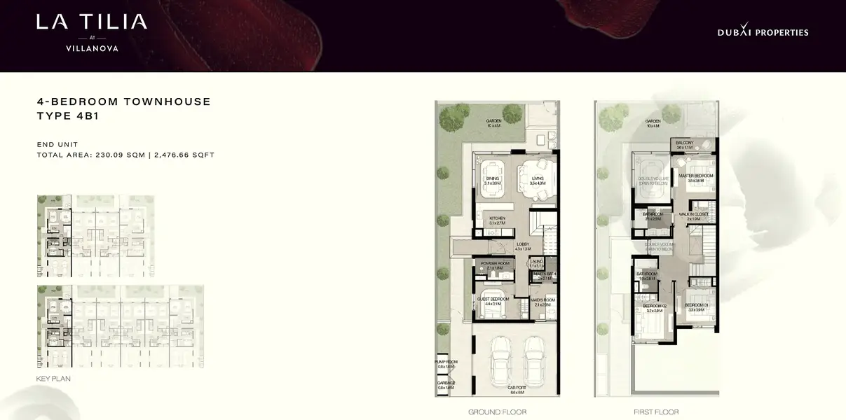 4 BR floor plan